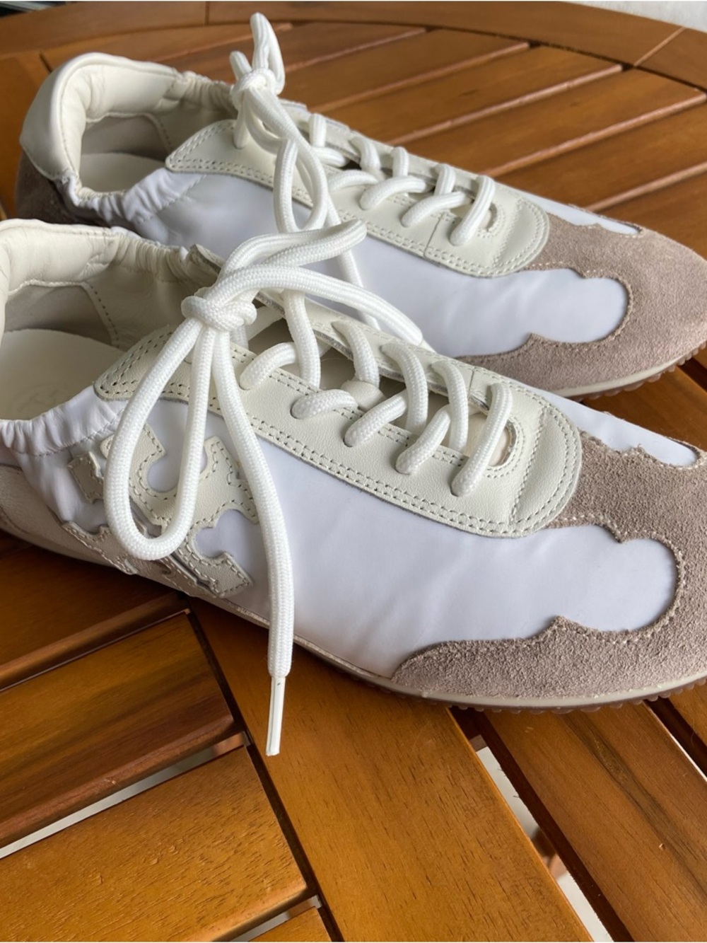 TORY BURCH NEW Double T Trainer Sneakers White 7 - Picture 3 of 8
